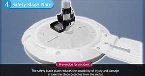 KDK Ceiling Fan - Prevention for Accident with Safety Blade Plate