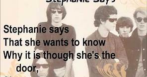The Velvet Underground - "Stephanie Says" [with lyrics]