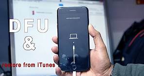 How to Reset iphone 7 plus & restore from itunes | New IOS | DFU Mode