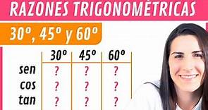 RAZONES Trigonométricas de 30, 45 y 60 🔵 CIRCUNFERENCIA Goniométrica