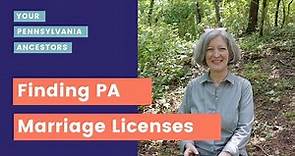 Finding PA Marriage Licenses