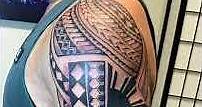Filipino Visayan Polynesian tribal sleeve tattoo by Marvin Rivera - Mariposa Tattoo Studio