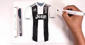 Dibuja la camiseta de la Juve - Juventus de Turín FC
