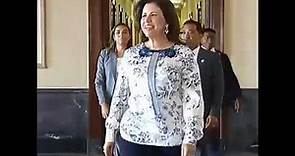 vicepresidenta Margarita Cedeño de Fernández retó este lunes al expresidente Hipólito Mejía