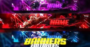 PACK DE BANNERS EDITABLES DE FREE FIRE 2024 PARA (PC Y ANDROID)v2