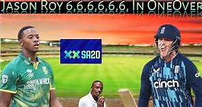 JASON ROY 6,6,6,6,6,6 Against KAGISO RABADA IN SA t20 || JASON ROY BATTING #sat20live #sat20