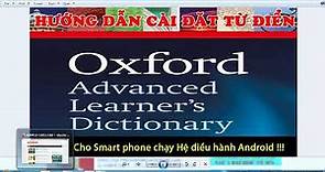 Hướng dẫn cài đặt từ điển Oxford Advanced Learner's Dictionary miễn phí cho Smart phone Android