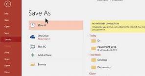 How to Save File in PowerPoint
