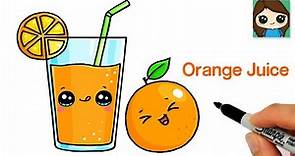 How to Draw Orange Juice 🍊Cute Drink