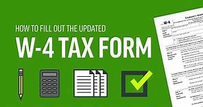 How to fill out the updated W-4 tax form