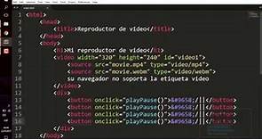 Reproductor de video HTML5 y Javascript