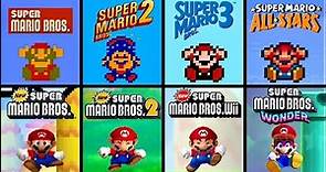 Evolution of Super Mario Bros. Series GAME OVER Screens