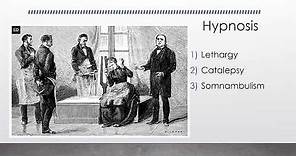 Hypnosis and Hysteria: Work of Jean-Martin Charcot