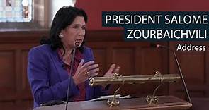 President Salome Zourabichvili : President of Georgia | Address | Oxford Union