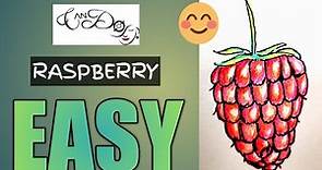 How To Draw A Raspberry Step By Step For Beginners | Easy Raspberry Drawing | Easy Drawing Ideas