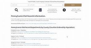 Pennsylvania Vital Records (Search Birth, Death, Marriage, Divorce, and Genealogy Online).