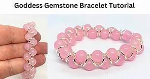 Goddess Bracelet, Gemstone Bracelet, Rose Quartz Beaded Bracelet, Bracelet Tutorial,