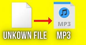 How To Convert Unkown Audio Files To MP3