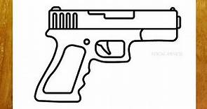 HOW TO DRAW A GUN (99 BULLET PISTOL)