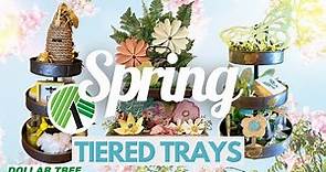 🌼 3 BEST Spring Tiered Tray DIYS! Flowers, Butterfly & Bee! Dollar Tree DIY 2023 Hacks