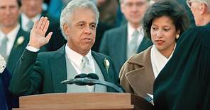 Douglas Wilder was sworn in as governor of Virginia -- becoming the first elected African American governor in the U.S. -- on January 13th, 1990