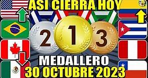 Medallero Juegos Panamericanos 2023 hoy 30 Octubre Santiago de Chile ASI CIERRA la tabla hoy