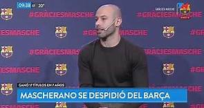 Javier Mascherano se despidió del Barcelona ante la prensa
