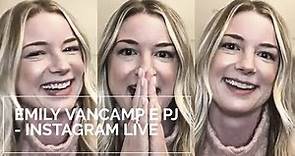LIVE - Emily VanCamp e PJ Stock no Instagram