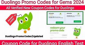 Duolingo Promo Codes for Gems 2024 | Coupon Code for Duolingo English Test
