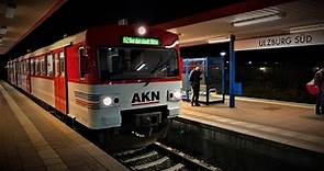 Linien Wegführung der AKN Linie A2 → Ulzburg Süd → Norderstedt Mitte [4K][HD]