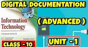Sumita Arora Digital Documentation Advanced Information Technology 402 Class 10 Unit -1