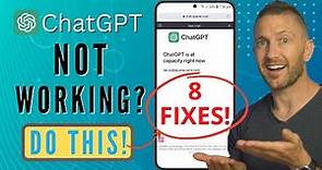 How to FIX Chat GPT Not Working (Chat GPT Down, Not Opening, At Capacity, Login Error)