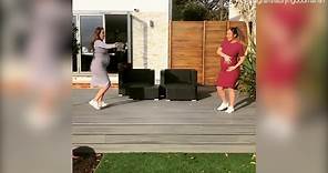 Pregnant sisters Chloe and Lauryn Goodman perform Baby Mama Dance