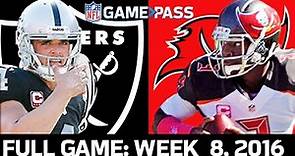 Raiders vs. Buccaneers Week 8, 2016 FULL game