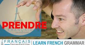 PRENDRE Conjugation & Meaning (to take) present tense + FUN! (Learn French Verbs)