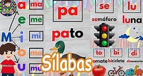 A practicar las sílabas! aprende las sílabas con ejemplos sencillos! Silabas con M, P, S, L, T, B, D