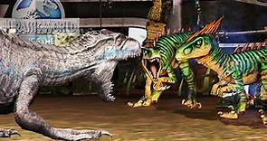 VELOCIRAPTORES GEMELOS Y TORNEO DINOSAURIO VOLADOR! Y la familia carnotaurus Jurassic World El Juego