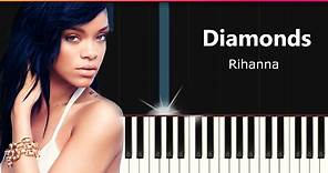 Rihanna - "Diamonds" EASY Piano Tutorial - Chords - How To Play - Cover