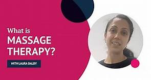 What is massage therapy?