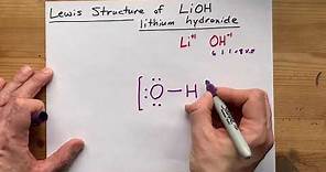 Lewis Structure of LiOH, lithium hydroxide