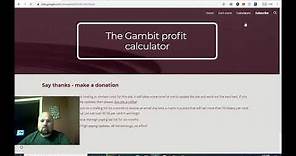 How to use the original Gambit Rewards calculator website