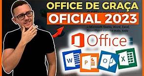 COMO OBTER O PACOTE OFFICE OFICIAL E DE GRAÇA 2023 | (Word, Excel, PowerPoint) PT-BR!