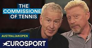 John McEnroe and Boris Becker on Social Media | The Commissioner of Tennis | Eurosport