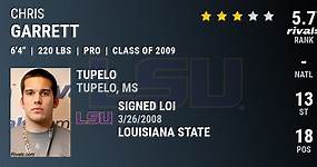 Chris Garrett 2009 Pro Style Quarterback Louisiana State