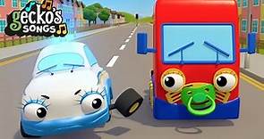10 Trucks On The Road Song | Nursery Rhymes & Kids Songs | Trucks For Children | Gecko's Garage