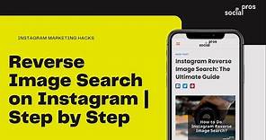 Instagram reverse image search