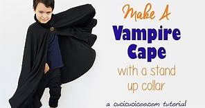 How to Sew a Vampire Cape with a Stand Up Collar for Halloween