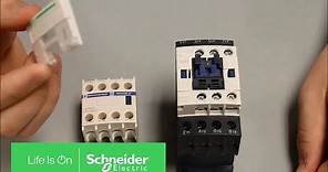 Mounting Auxiliary Contact Block to TeSys D Series Contactor | Schneider Electric Support