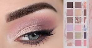 Soft Pink Eyeshadow Tutorial | Huda Beauty Rose Quartz Eyeshadow Palette