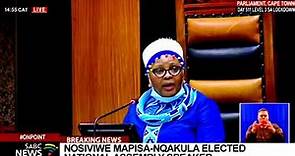 Nosiviwe Mapisa-Nqakula elected new National Assembly speaker, gives acceptance speech